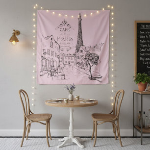 Cafe Paris Teppich Wandteppich