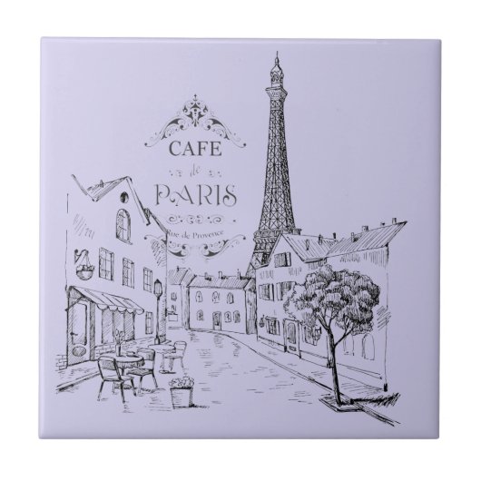 Café Paris Tile Fliese (Vorderseite)