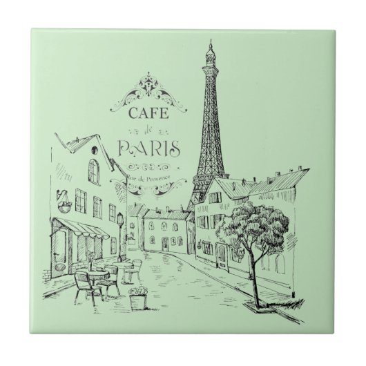 Café Paris Tile Fliese (Vorderseite)