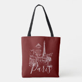 Café Paris Tote Bag Tasche (Rückseite)