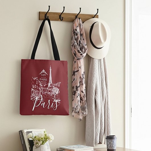 Café Paris Tote Bag Tasche