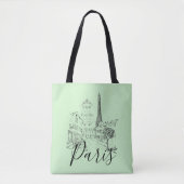 Café Paris Tote Bag Tasche (Vorderseite)