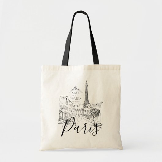 Café Paris Tote Bag Tragetasche (Vorne)