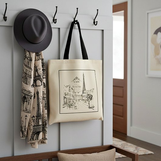 Café Paris Tote Bag Tragetasche