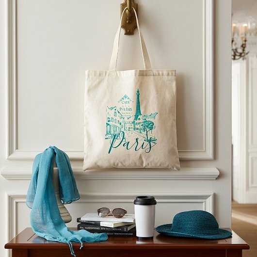 Café Paris Tote Bag Tragetasche