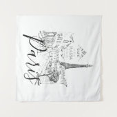 Café Paris Wandteppich (Vorderseite (Horizontal))