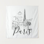 Café Paris Wandteppich (Vorderseite)