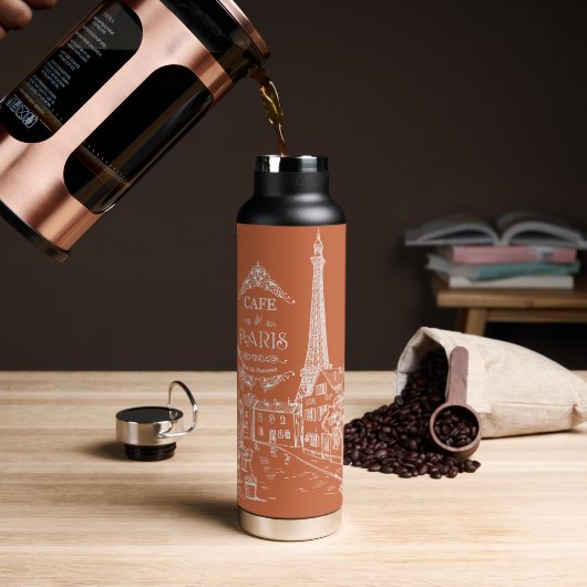 Café Paris Wasserflasche Trinkflasche (Kaffee)