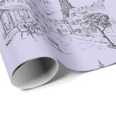 Café Paris Wrapping Paper Geschenkpapier (Rolleneckpunkt)