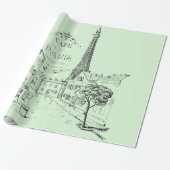 Café Paris Wrapping Paper Geschenkpapier (Ungerollt)