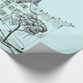 Café Paris Wrapping Paper Geschenkpapier (Ecke)