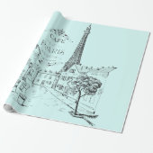 Café Paris Wrapping Paper Geschenkpapier (Ungerollt)