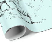 Café Paris Wrapping Paper Geschenkpapier (Rolleneckpunkt)