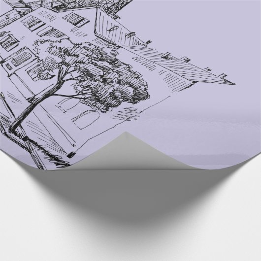 Café Paris Wrapping Paper Geschenkpapier (Ecke)