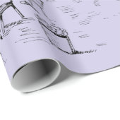Café Paris Wrapping Paper Geschenkpapier (Rolleneckpunkt)