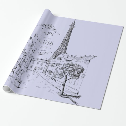Café Paris Wrapping Paper Geschenkpapier (Ungerollt)