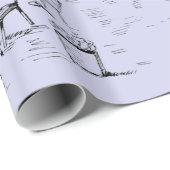Café Paris Wrapping Paper Geschenkpapier (Rolleneckpunkt)