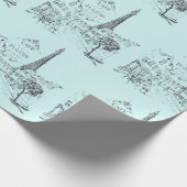 Café Paris Wrapping Paper Geschenkpapier (Ecke)