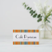 Café Parisian (Scalloped) - 03 Gold Card Visitenkarte (Stehend Vorderseite)