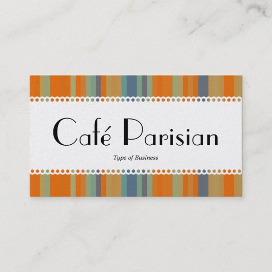 Café Parisian (Scalloped) - 03 Gold Card Visitenkarte (Vorderseite)