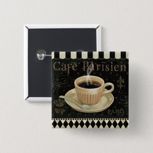 Café Parisien Button (Vorne & Hinten)