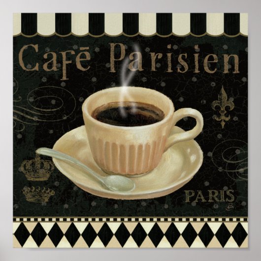 Cafe Parisien Poster (Vorne)
