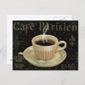 Cafe Parisien Postkarte (Vorne/Hinten)