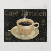Cafe Parisien Postkarte (Vorderseite)
