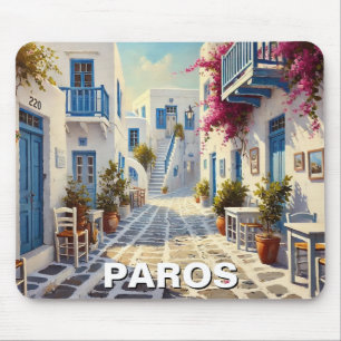 Cafe Paros Greece Islands Travel Mousepad