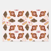 Cafe Pastries und Lattes Geschenkpapier Set (Vorderseite)