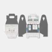 Café Patisserie Black Favor Box Geschenkschachtel (Ungefaltet)