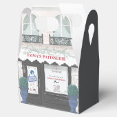 Café Patisserie Black Favor Box Geschenkschachtel (Geöffnet)