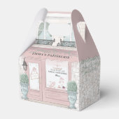 Café Patisserie Pink Gefallen Box Geschenkschachtel (Vorderseite)
