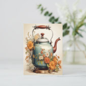 Café-Pause Teestunde Zusammenkunft Gelegentlich  Feiertagspostkarte (Stehend Vorderseite)