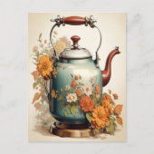 Café-Pause Teestunde Zusammenkunft Gelegentlich  Feiertagspostkarte (Vorderseite)