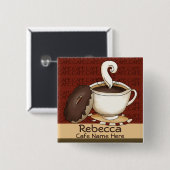 Café-Personalausweis Button (Vorne & Hinten)