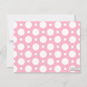 Cafe Pink Polka Dots Save the Date (Rückseite)