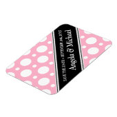 Cafe Pink Polka Dots Save the Date Magnet (Linke Seite)