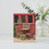 Café Postcard Postkarte (Stehend Vorderseite)