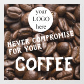 Cafe Promotional Quote Fensteraufkleber (Blatt)