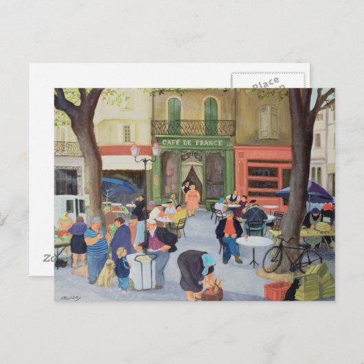Café Provence Postkarte (Vorne/Hinten)