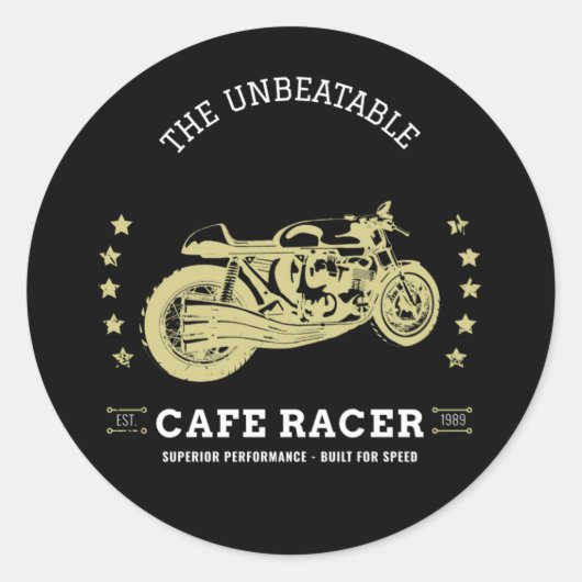 Cafe Racer - 1989 Edition Edit Runder Aufkleber (Vorderseite)