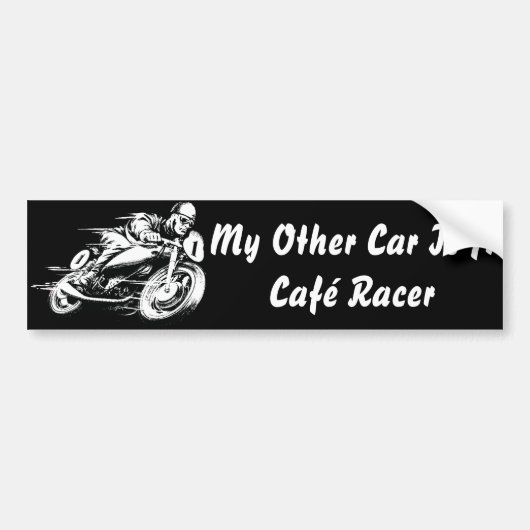 Café Racer Autoaufkleber (Vorne)