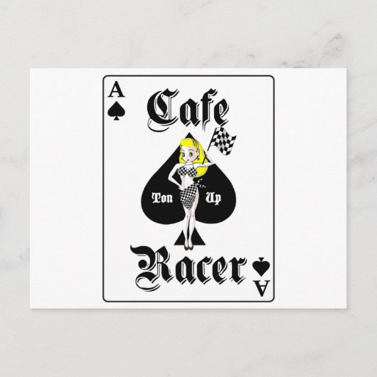 Cafe Racer Blonde Postkarte (Vorderseite)