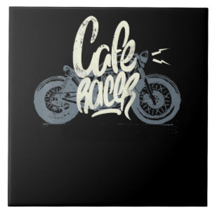 Cafe Racer-Geschenk für Motorradliebhaber Fliese