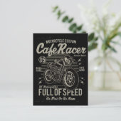 Café Racer hart Race Hard Go Schnell oder Go Zuhau Postkarte (Stehend Vorderseite)