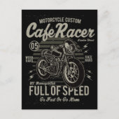 Café Racer hart Race Hard Go Schnell oder Go Zuhau Postkarte (Vorderseite)