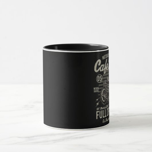 Café Racer hart Race Hard Go Schnell oder Go Zuhau Tasse (Zentrum)