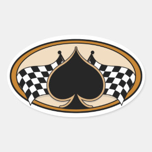 Café Racer / Motorrad Ovaler Aufkleber