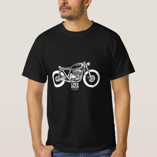 Cafe Racer Oldtimer-Motorrad T-Shirt (Vorderseite)